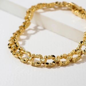 New Vanessa Mooney THE APOLLO BRACELET gold nugget chain nugget bracelet